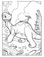 A coloring page of the land before time